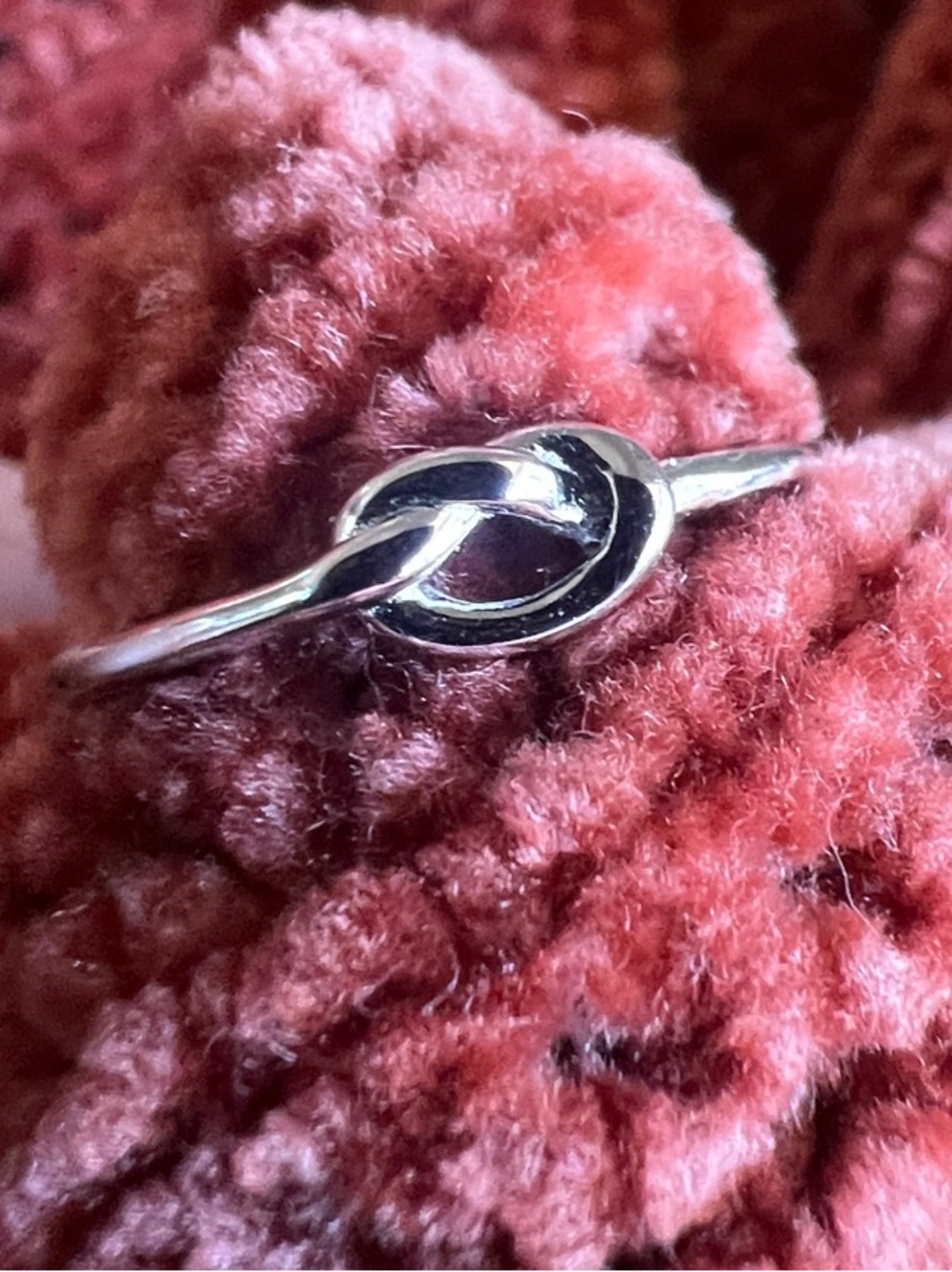 Sterling Silver Knot Accent Ring - Silver